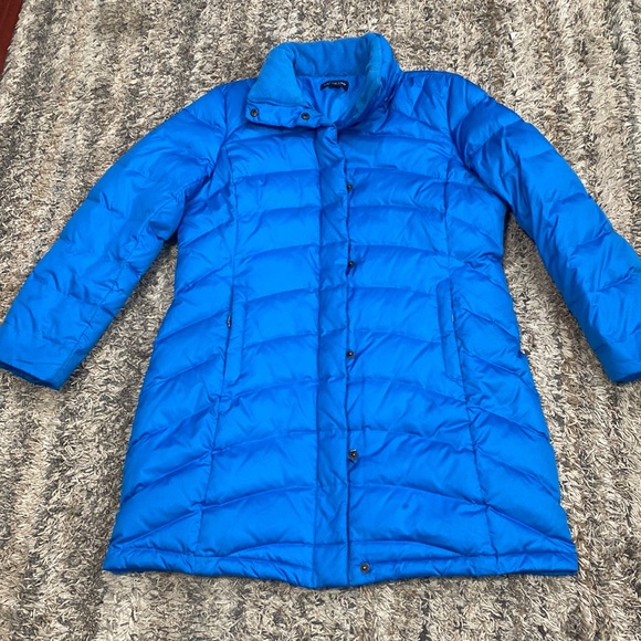 Lands End women’s quilted down feather insulated winter coat size, medium 10/12 - Picture 1 of 15